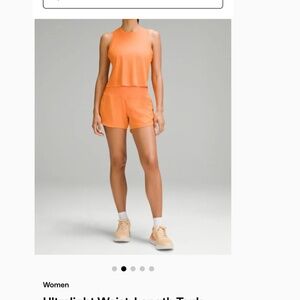 Lululemon Ultralight Waist length orange Tank Top